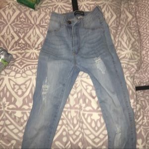 Super soft light wash skinny jeans